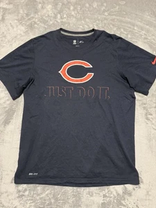 Camisa Chicago Bears Para Hombres L Azul Nike Dri Fit NFL Fútbol Logo - Imagen 1 de 5