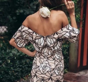 $420 Alice Mccall Tutti Frutti Dress Nude Ballet Floral US4 EUR36 - Picture 1 of 12