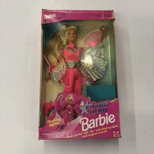 1995 Flying Hero Barbie Flashing Lights NEW Mattel 14030 - Picture 1 of 2