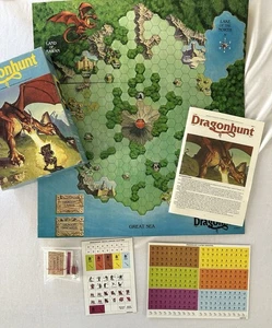 Avalon Hill DragonHunt Bookcase Board Game 838 Fantasy Game 1992 Unpunched Exc! - Picture 1 of 6