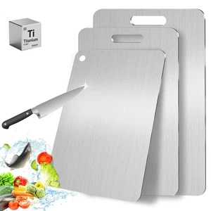 Juego de 3 tablas de cortar de titanio Katuchef, 2025 nuevas 100 % titanio puro corte... - Imagen 1 de 8