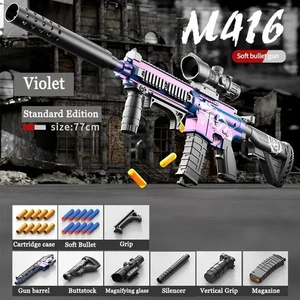 Pistola de juguete bala suave M416 para niños concha manual rifle de asalto pegajoso regalo Bf 2025 - Imagen 1 de 10