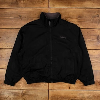 Cabela's Fleece Jacket XL Mens 00s Black Outdoor Full Zip Casual Workwear - image 1 of 4