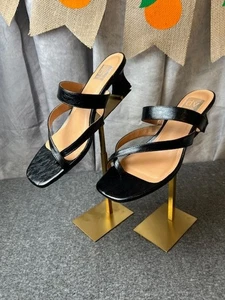 Sandali Dolce Vita Ballin neri in pelle con cinturino taglia 9 - Foto 1 di 8