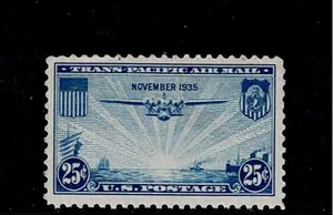 US Scott #C20, Single 1935 Air Mail 25c FVF MH - Picture 1 of 1
