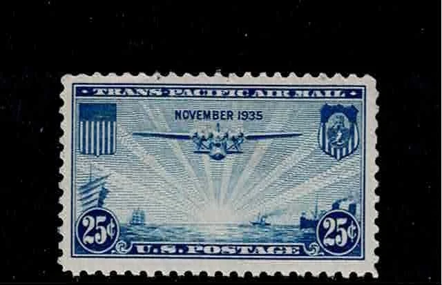 US Scott #C20, Single 1935 Air Mail 25c FVF MH - Image 1 of 1