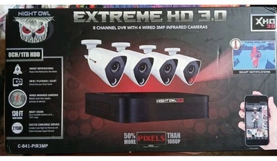 Sistema de cámara de seguridad infrarroja con cable Night Owl C841PIR3MP interior/exterior 4 3MP Foto 1 de 4