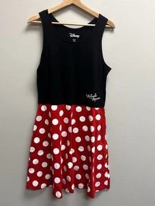 Disney Polka Dot Minnie Mouse Dress Girls Size XL Tank Dress Travel Bounding - Picture 1 of 6