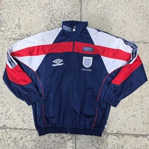 Chaqueta de Entrenamiento Umbro Inglaterra Fútbol 1998/99 Original Pista Cremallera Completa Talla Lge - Imagen 1 de 17