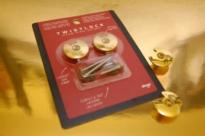 Diago Twistlock Gitarrengurtschlösser. Gold Low Profile. - Bild 1 von 7