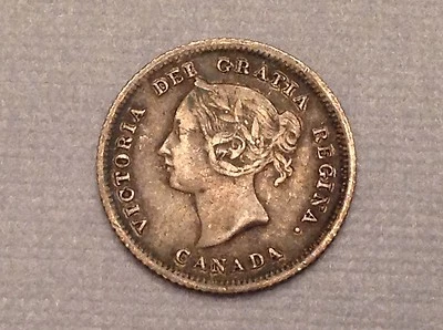 - Canada 1880 H Five (5) Cents Victoria  - Image 1 of 2