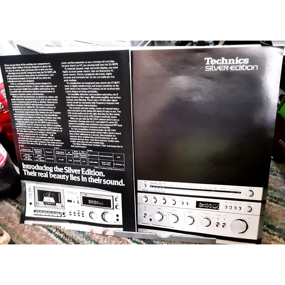 Technics 1979 edición plateada sistema estéreo coche 2 páginas anuncio impreso vintage años 70 original Foto 1 de 1