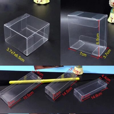 50X Cajas de PVC Transparente Favor de Boda Regalo Caramelos Paquete Caja Transparente Rectángulo Foto 1 de 4