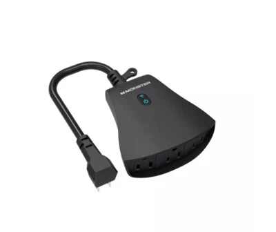 Monster Smart Power Indoor/Outdoor Outlet WiFi Control 1 Ft Cord with 3-Outlets - Image 1 of 4