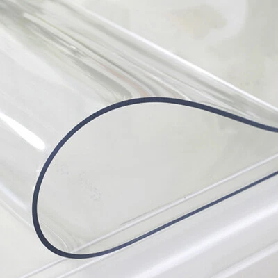 Clear PVC Table Cover Mat Tablecloth Desk Protector Transparent Waterproof 2mm - Image 1 of 4