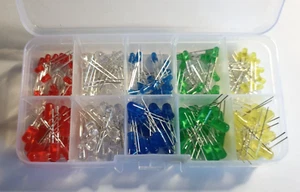 LED KIt - 5 Colores - Paquete de 200 con Caja - Incluye 3 y 5 mm 20 cada uno - Envío y devolución gratuitos en Reino Unido - Imagen 1 de 5