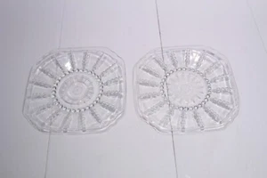 Federal Glass Crystal Columbia 6” Salad Plate - Set of 2 Vintage Depression - Picture 1 of 11