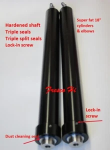 Lowrider Hydraulics negro 18" torpedos (súper grasos) cilindros y codos - Imagen 1 de 4