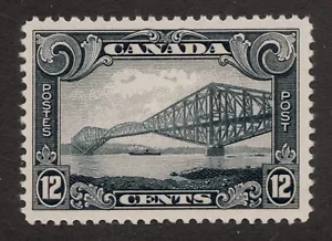 1928 Canada KGV Scroll Issue #156 Quebec Bridge 12¢ MNH - vf - est $120 - Picture 1 of 1