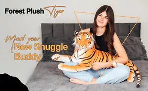 86cm Tiger Plush Toy Extra Large Realistic Stuffed Animal Soft Cuddly Enormous - Picture 1 of 8