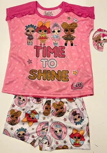 New Girls LOL Surprise 2 Piece Shorts & Short Sleeve Top Pajama Set - Size 4/5 - Picture 1 of 1