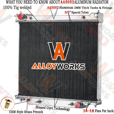 4 Row Aluminum Radiator For 1997-2014 Ford E-150 E-250 Econoline 4.2L 4.6L GAS Foto 1 de 4