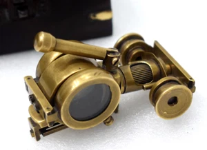 Vintage Binocular Compass Brass Finish Nautical Collectible Navigational Tool - Picture 1 of 9