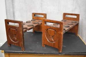 Pair of Wood Stands, Votive Cup Holders, Religious Stands (CU884) chalice co - Picture 1 of 13