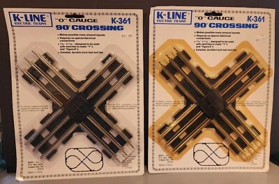 K-Line Electric Trains “O” Gauge 90 Degree Crossing, K-361 (Lot of 2) - Image 1 of 2