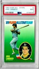 1989 Fleer All-Stars - Jose Canseco #2 - PSA 9