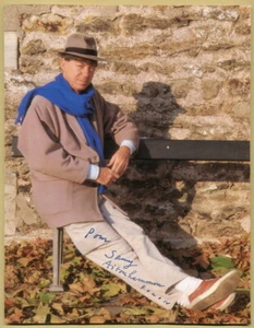 Jean-Michel Folon (1934-2005) - Artiste belge - Rare grande photo dédicacée - Picture 1 of 1