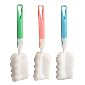 2X Sponge Cleaning Cup Brush Long Handle Multifunctional Cup Cleaning Brush - Picture 1 of 14
