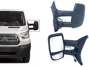 Fits 2015-2024 Ford Transit Front Door Side Rear View Mirror Long Arm Left LH - Picture 1 of 7