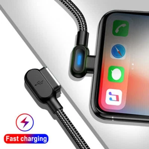 Cable USB C de carga rápida, ángulo recto para S21 S20 Huawei P50 Google Pixel 7 6 LG - Imagen 1 de 4