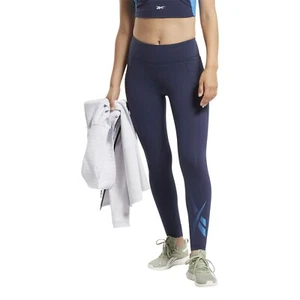 Reebok Womens TS Lux 2.0 Graphic Leggings - Blue / 2XS - Picture 1 of 6