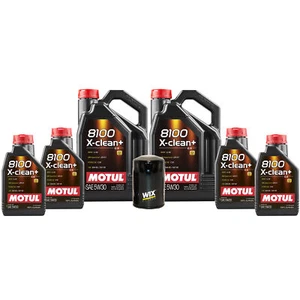 14L Motul 8100 X-CLEAN + 5W30 Wix Filter Motor Oil Change Kit API SN/CF - Picture 1 of 1