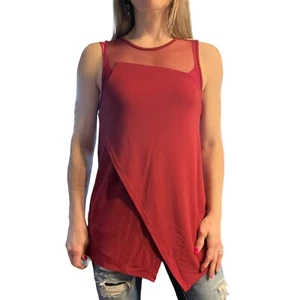 bcbg Maxazria dunkelrote ärmellose Bluse Größe XS Neu mit Etikett - Bild 1 von 13