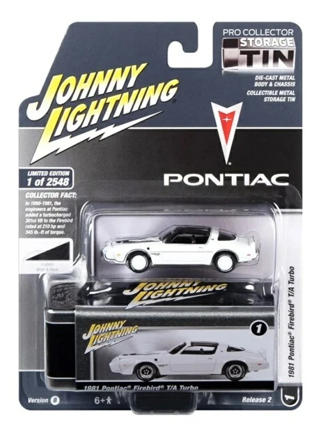 JOHNNY LIGHTNING 1/64 1981 PONTIAC FIREBIRD TURBO GLOSS WHITE/BLACK JLCT012B-1 - Image 1 of 1