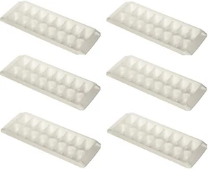 Rubbermaid 2185001 Weiß Stapelbar Twist Release Eiswürfelschalen - 6er Pack - Bild 1 von 6
