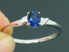 9Ct Gold Sapphire And Diamond Hallmarked Ring Size L