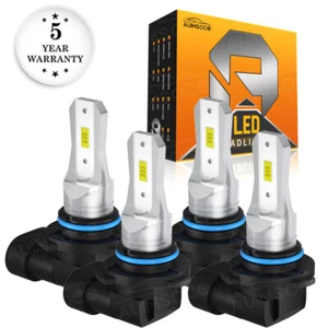 9006 9005 LED Lamps Kit Combo Bulbs 10000K High Low BEAM Super White Bright - Picture 1 of 12
