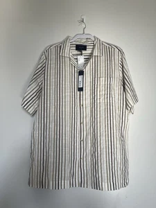 Herren neu mit Etikett $ 79 Rolla’s Knopfleiste Bowler gestreiftes Hemd Gr. L sand gestreift - Bild 1 von 8