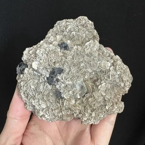 Cassiterite e acquamarina su mica 10 cm/280 grammi di Xuebaoding, Cina #96 - Foto 1 di 5