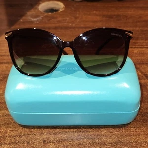 Authentic TIFFANY & CO Diamante Black Sunglasses CRYSTAL TF 4061 W/ Case - Afbeelding 1 van 5