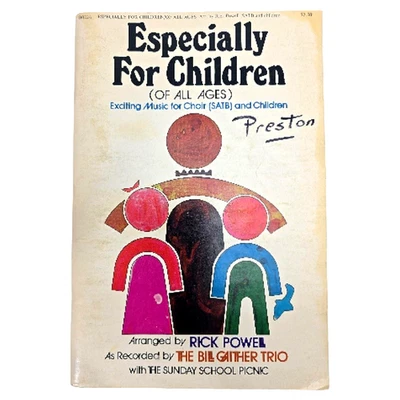 Especially For Children SATB Choir Songbook Bill Gaither Gospel Christian 1974 - Image 1 of 4