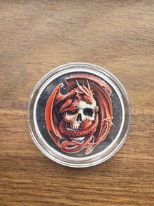 1oz Silver Colorized Coin – Anne Stokes Dragons Skull Embrace – Low Mintage 2000 - Picture 1 of 4