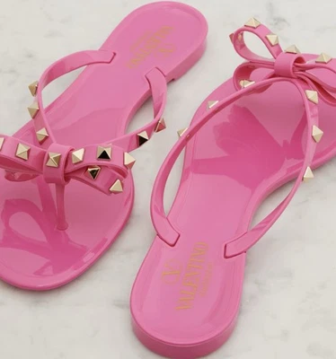 VALENTINO GARAVANI Rockstud Sandalias Tanga Detalle Lazo Talla 38 Foto 1 de 4