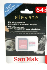 Elevate Micro SDXC 64GB Card With Adapter. New. Sealed. - Picture 1 of 2