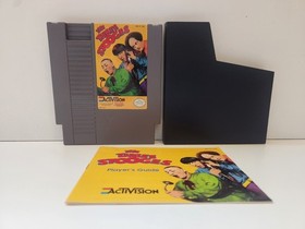 The Three Stooges Nintendo NES Cartridge Manual Dust Cover Tested 1989