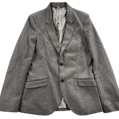 A/X Armani Exchange Sport Coat Small 38" Chest Gray Wool Raw Edge Blazer Jacket - Image 1 of 4